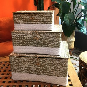 Hengeres szőtt doboz fedett tárolással